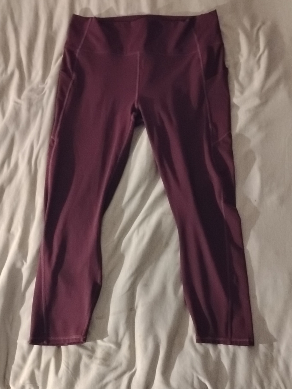 Fabletics Maroon High-Waist Active Leggings